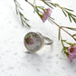 Natasha Wood Jewellery handmade ceramic china rings in sterling silver - collection including pink floral and blue willow pattern