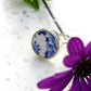 Blue and white broken China ring set in silver