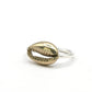 Cowrie Shell Ring - close-up front solid sterling silver shell detail Natasha Wood Jewellery