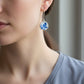 Customisable Vintage China Silver Earrings - antique china and sterling silver- worn by model