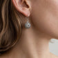 Sea Urchin Hook Earrings - elevated flat lay sterling silver oxidised finish
