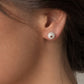 Sea Urchin Stud Earrings - front view sterling silver pair, handmade textured dome surface
