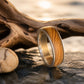 Olive Wood & Sterling Silver Ring - presented in kraft gift box with black velvet insert