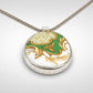 Once Upon a Teacup Pendant - reverse showing Tuscan Fine English Bone China Windsor maker's mark, sterling silver setting