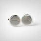Table Mountain Silhouette Cufflinks - side view showing toggle fastening mechanism sterling silver - Natasha Wood Jewellery