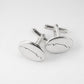 Table Mountain Silhouette Cufflinks - side view showing toggle fastening mechanism sterling silver - Natasha Wood Jewellery