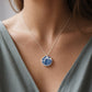 Handmade Willow Pattern sterling silver pendant necklace on white background - Natasha Wood Jewellery