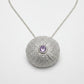 Extra Large Sea Urchin Pendant - three gemstone variants (amethyst, peridot, blue topaz) on satellite chains - sterling silver handmade by Natasha Wood