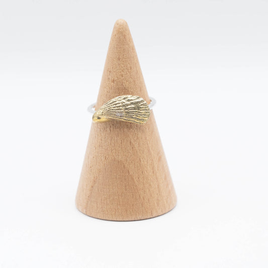 Brass Black Mussel Shell Ring