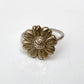 Daisy Flower Ring  in Oxidised Silver or Brass