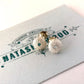 Sea Urchin Stud Earrings - front view sterling silver, textured dome surface