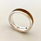 Olive wood and silver wedding band