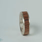 Sterling silver olive wood wedding band interior with engraved inscription 'I love you more' - personalisation option