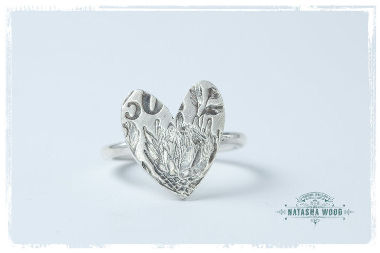 Protea Heart Ring